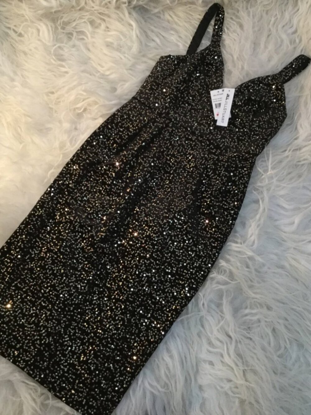 JILL STUART Velvet Sequined Midi Dress 0884 - Picture 5 of 8